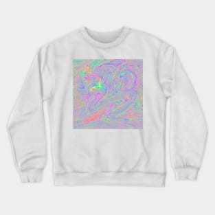 Rainbow Holographic Colorful Design Crewneck Sweatshirt